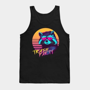 Trash Party - Synthwave Raccoon Tank Top